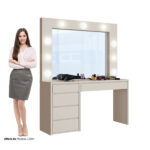 Camarim Anne 5 Gavetas 9 Lampadas Led Mavaular Off White - Imagem 6