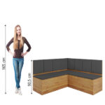 Canto Alemão Com Baú Liebe Veludo Viero - Imagem 2