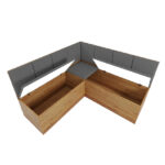 Canto Alemão Com Baú Liebe Veludo Viero - Imagem 5