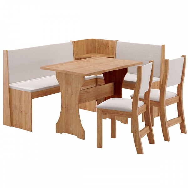 Canto Alemão Mel/linho Amendoa 26297 - Viero Móveis - Imagem 4