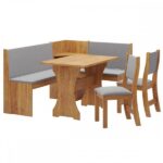 Canto Alemão Mel/veludo Cinza 26298 - Viero Móveis - Imagem 4