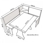 Canto Alemão Romeo 6 Lugares Mel/clay - Viero Móveis - Imagem 2