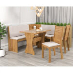 Canto Alemão Viero Com 2 Cadeiras Napoli, Mdf E Mdp - Imagem 2