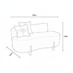 Conjunto 2 Poltronas + Sofá Curvo Orgânico Luna Boucle Off White Pés De Madeira - Montanaris Decor - Imagem 6