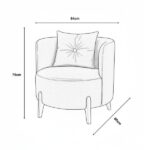 Conjunto 2 Poltronas + Sofá Curvo Orgânico Luna Boucle Off White Pés De Madeira - Montanaris Decor - Imagem 11