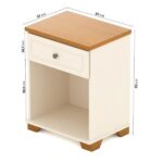 Conjunto Cama Casal, Guarda-roupa 6 Portas 2 Mesas De Cabeceira Ananda Cabecasa Madeiraoriginals Off White/mel - Imagem 6