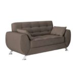 Conjunto De Sofá 2 E 3 Lugares Larissa Suede Castanho - Imagem 3