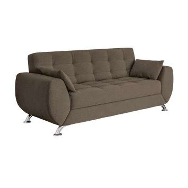 Conjunto De Sofá 2 E 3 Lugares Larissa Suede Castanho - Imagem 5