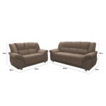 Conjunto Estofado 2 E 3 Lugares Cordoba Bege - Imagem 4