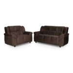 Conjunto Estofado 2 E 3 Lugares Cordoba Marrom - Imagem 7