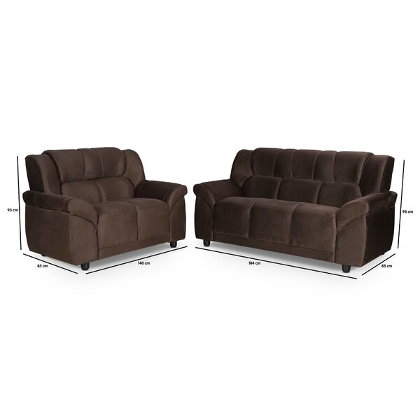 Conjunto Estofado 2 E 3 Lugares Cordoba Marrom - Imagem 9