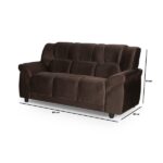 Conjunto Estofado 2 E 3 Lugares Cordoba Marrom - Imagem 10