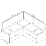 Conjunto Sala De Jantar Canto Alemão Com Baú Liebe Com Mesa Fin Veludo Viero - Imagem 5