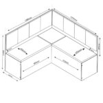 Conjunto Sala De Jantar Canto Alemão Com Baú Liebe Com Mesa Fin E 2 Cadeiras Bele Veludo Viero - Imagem 5