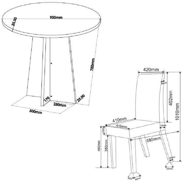Conjunto Sala De Jantar Canto Alemão Com Baú Liebe Com Mesa Fin E 2 Cadeiras Bele Veludo Viero - Imagem 4