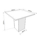 Conjunto Sala De Jantar Canto Alemão Com Baú Liebe Com Mesa Lord Veludo Viero - Imagem 4