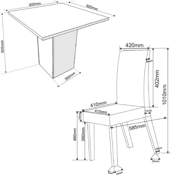 Conjunto Sala De Jantar Canto Alemão Com Baú Liebe Com Mesa Lord E 2 Cadeiras Bele Veludo Viero - Imagem 4