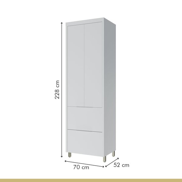 Cozinha 5 Peças 7 Portas 6 Gavetas Marquesa 100% Mdf Branco/nature - Imagem 3
