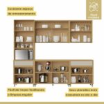 Cozinha Completa 5 Peças 11 Portas 2 Gavetas Condessa 270cm 100% Mdf Carvalho/greige - Imagem 7