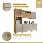 Cozinha Completa 5 Peças 11 Portas 2 Gavetas Condessa 270cm 100% Mdf Carvalho/greige - Imagem 9