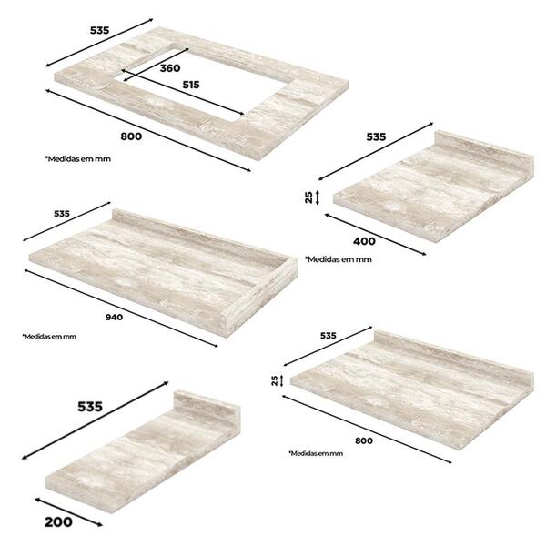 Cozinha Completa De Canto Americana 14 Peças Com Torre Quente - Móveis Henn - Imagem 3