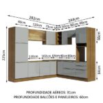 Cozinha Completa De Canto Madesa Lux 526001 Com Armário E Balcão - Rustic/cinza - Imagem 9