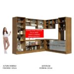 Cozinha Completa De Canto Madesa Lux 526001 Com Armário E Balcão - Rustic/cinza - Imagem 7
