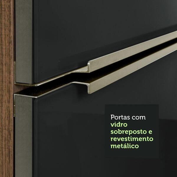 Cozinha Completa Madesa Lux Com Armário E Balcão 5 Portas 2 Gavetas - Rustic/preto - Imagem 5