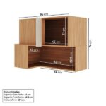 Cozinha Modulada 10 Peças Armários Balcões Torre Quente E Paneleiro Aroeira Cabecasa Madeiraoriginals Cinza 0 (0) - Imagem 2