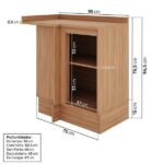 Cozinha Modulada 10 Peças Armários Balcões Torre Quente E Paneleiro Aroeira Cabecasa Madeiraoriginals Cinza 0 (0) - Imagem 5