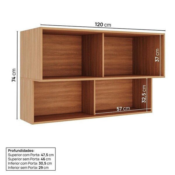 Cozinha Modulada 10 Peças Armários Balcões Torre Quente E Paneleiro Aroeira Cabecasa Madeiraoriginals Cinza 0 (0) - Imagem 4