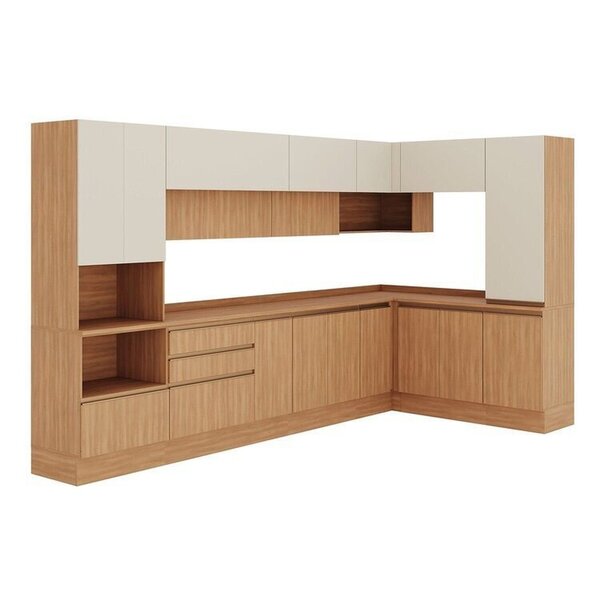 Cozinha Modulada 10 Peças Armários Balcões Torre Quente E Paneleiro Aroeira Cabecasa Madeiraoriginals Cinza 0 (0) - Imagem 10