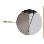 Cozinha Modulada 5 Peças Com Tampo Com Rodapé Ipanema Cabecasa Madeiraoriginals Grafite Trama - Imagem 3