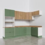 Cozinha Modulada 7 Peças 1 Tampo 3 Aéreos 3 Balcões E Torre Quente Ipanema Cabecasa Madeiraoriginals Verde/amadeirado - Imagem 7