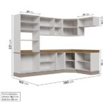 Cozinha Modulada 7 Peças Com Tampo E Rodapé Ipanema Cabecasa Madeiraoriginals Fendi Trama - Imagem 8