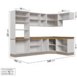 Cozinha Modulada 7 Peças Com Tampo E Rodapé Ipanema Cabecasa Madeiraoriginals Fendi Trama/acácia - Imagem 8