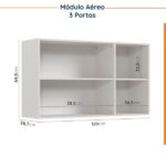 Cozinha Modulada 7 Peças Com Tampo E Rodapé Ipanema Cabecasa Madeiraoriginals Fendi Trama/acácia - Imagem 2