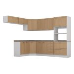 Cozinha Modulada 8 Peças Com Tampo 1 Torre 4 Aéreos 3 Balcões Arizona Cabecasa Madeiraoriginals Figueira 0 (0) - Imagem 3