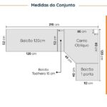 Cozinha Modulada 8 Peças Com Tampo Com Rodapé 4 Aéreos E 4 Balcões Ipanema Cabecasa Madeiraoriginals Fendi Trama/ - Imagem 10