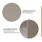 Cozinha Modulada 8 Peças Sem Tampo Com Rodapé 4 Aéreos E 4 Balcões Ipanema Cabecasa Madeiraoriginals Fendi Trama - Imagem 5