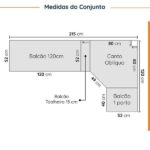 Cozinha Modulada 8 Peças Sem Tampo Com Rodapé 4 Aéreos E 4 Balcões Ipanema Cabecasa Madeiraoriginals Branco - Imagem 10