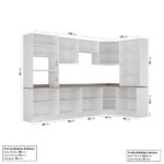 Cozinha Modulada 9 Peças Com Tampo 1 Torre 4 Aéreos 4 Balcões Arizona Cabecasa Madeiraoriginals Figueira - Imagem 9