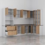 Cozinha Modulada 9 Peças Com Tampo 1 Torre 4 Aéreos 4 Balcões Arizona Cabecasa Madeiraoriginals Figueira - Imagem 4