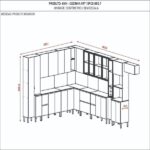 Cozinha Modulada Completa 15 Peças Vidros Reflecta Com Tampo E Painel Art Freijo/ Artico/ Soft - Imagem 9
