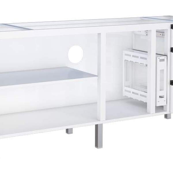 Gabinete De Cozinha Branco Em Aço Montado 195cm Com Puxador Preto Gaia Cozimax - Imagem 3