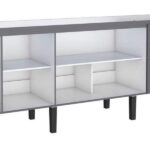 Gabinete De Cozinha Cinza Em Madeira Montado 194cm Cisne Cozimax - Imagem 3