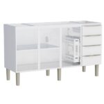 Gabinete De Cozinha Montado Em Aço Branco 153cm Flora Cozimax - Imagem 5