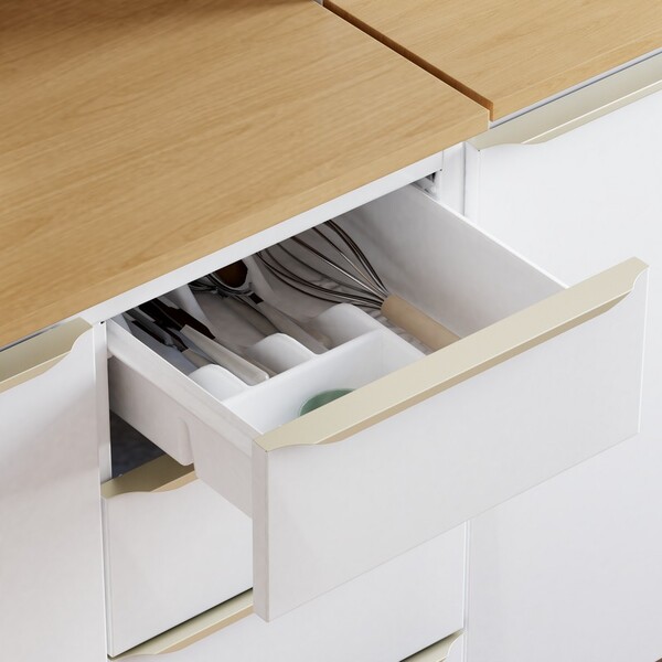 Gabinete De Cozinha Montado Em Aço Branco 192cm Flora Cozimax - Imagem 3