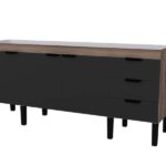 Gabinete De Cozinha Tamarindo E Preto Em Madeira Montado Pra Pia 200cm Flamingo Cozimax