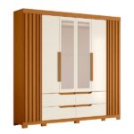 Guarda-roupa 06 Portas E 04 Gavetas Com Espelhos Doble Casal - Imagem 4